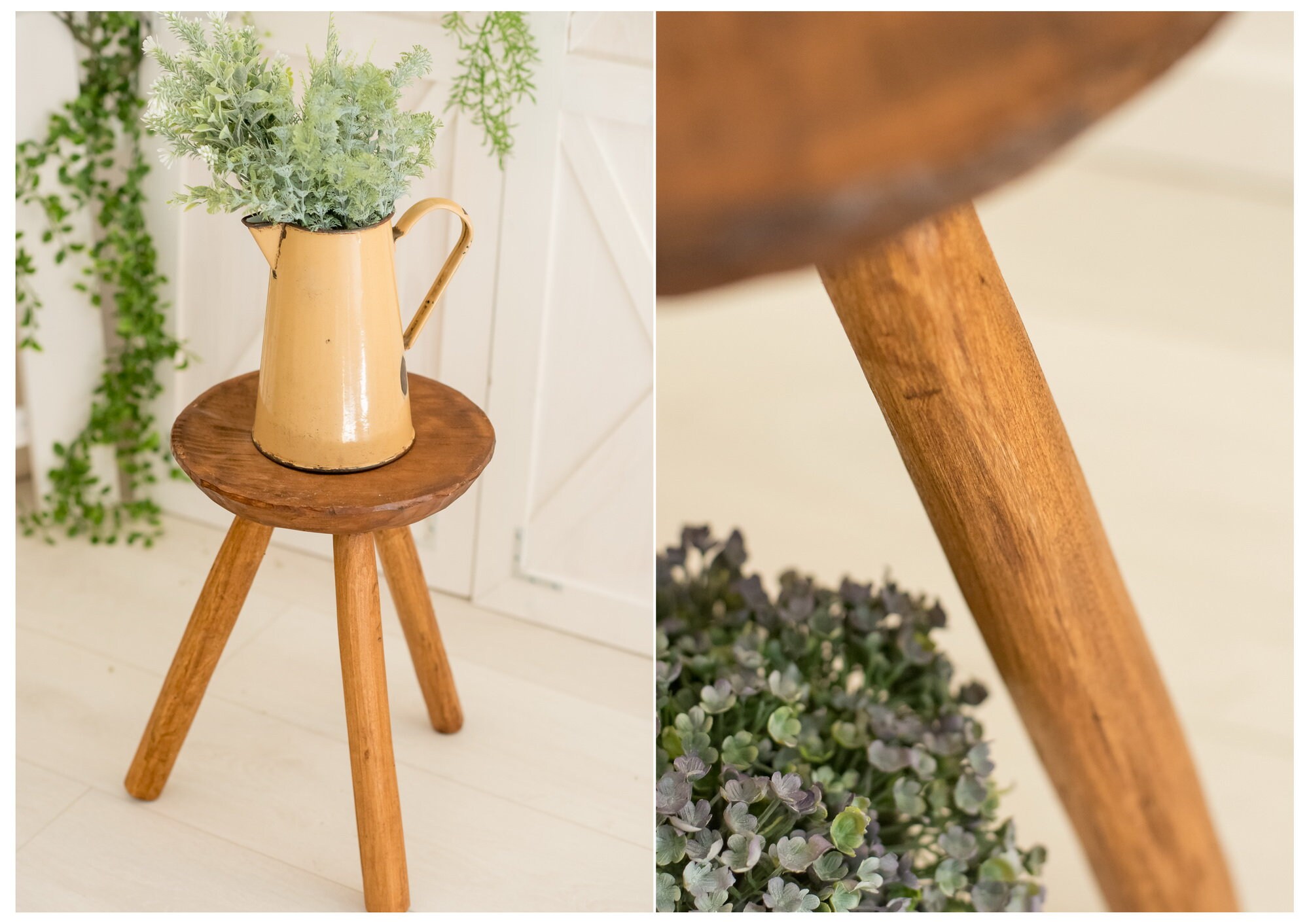 Carved Plant Stand/ Wood Plant Stand Stool/ Wooden Plant Stand