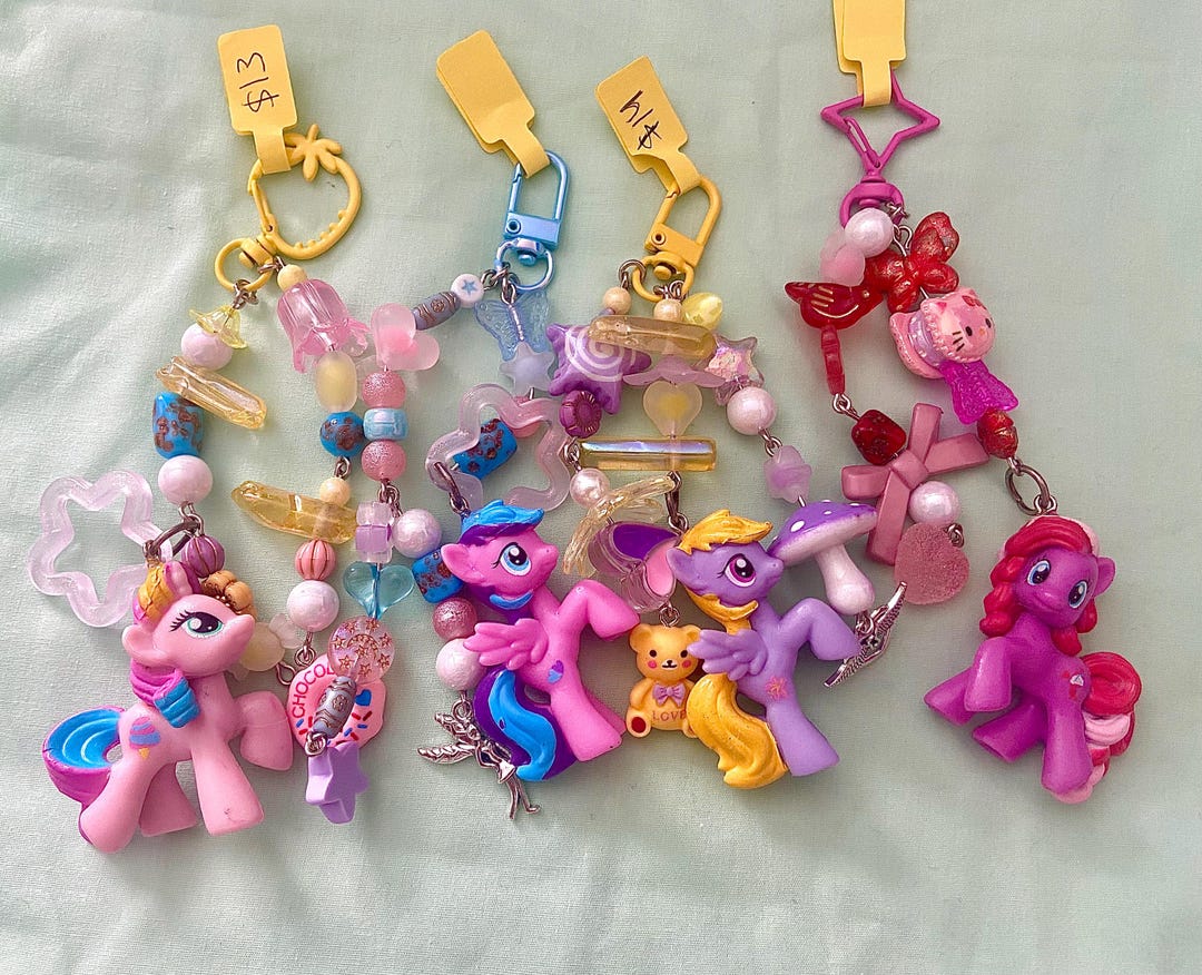 Keys Mlp Getting Mlp Keychains 2/my Little Pony Toy Beaded Keychains - Etsy