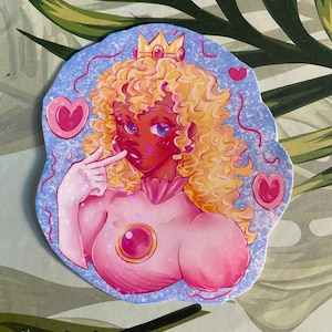 Peach Holographischer Aufkleber