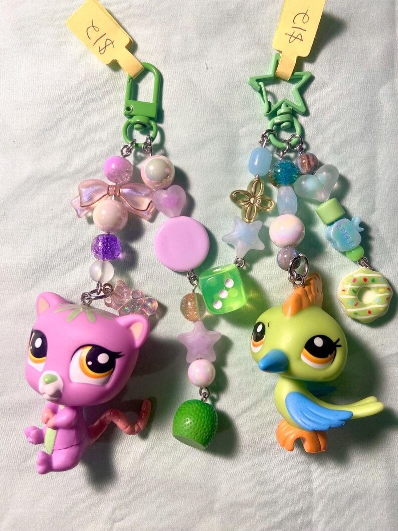LPS New Gen Beaded Keychains Woodpecker and Possum - Etsy