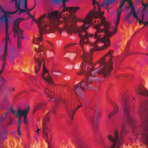 Psychedelic Devil /Original character art print