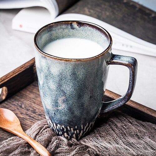 Stars Mug,big mug,vintage Mug,Ceramic mug,coffee mug,ceramic coffee mug,tea mug,ceramic mug,blue ceramic mug