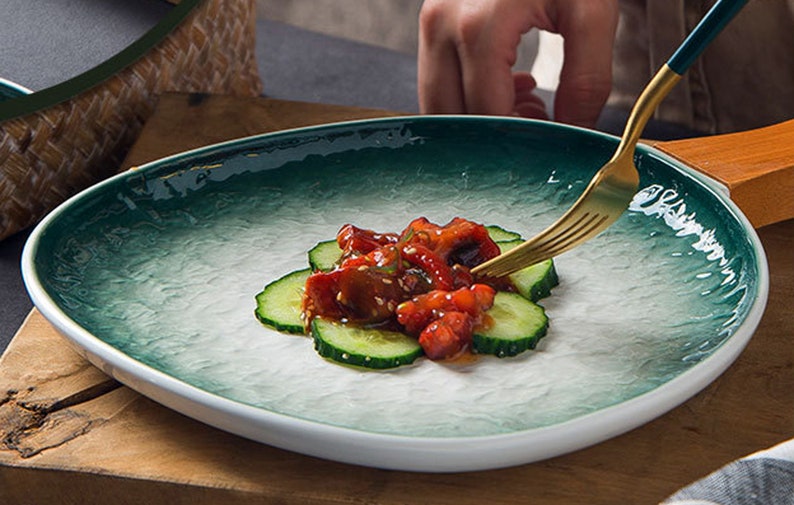 3 colors bake plate with handlesteak platedinner Etsy