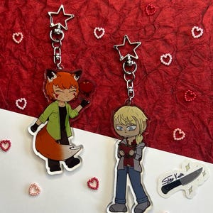 Boyfriend to Death, Ren Hana and Lawrence Oleander Acrylic keychains