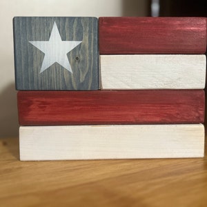 American Flag Blocks, 4th of July, Patriotic decoration