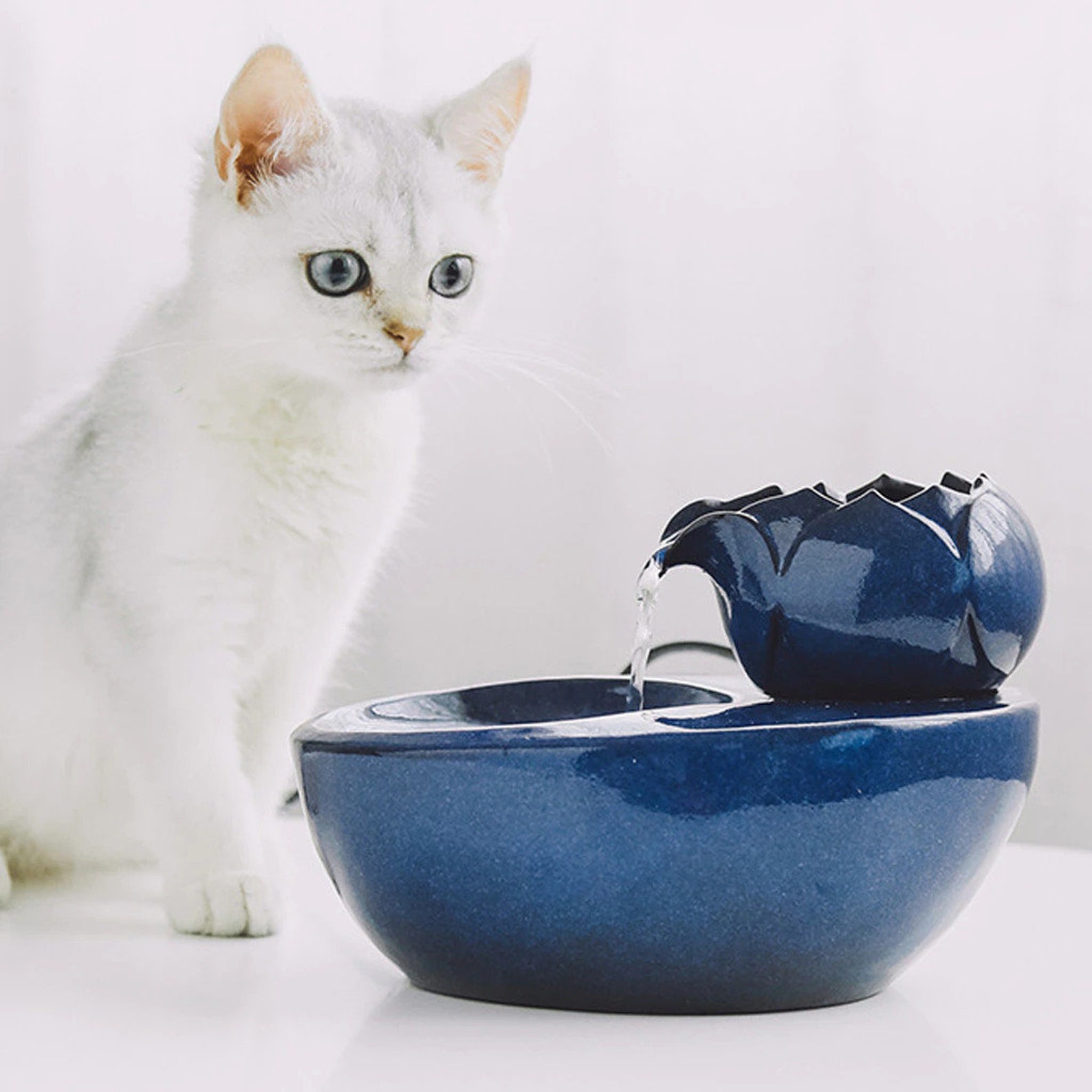 Ceramic Pet Drinking Fountain/thirsty cat fountains/Cat Water Etsy