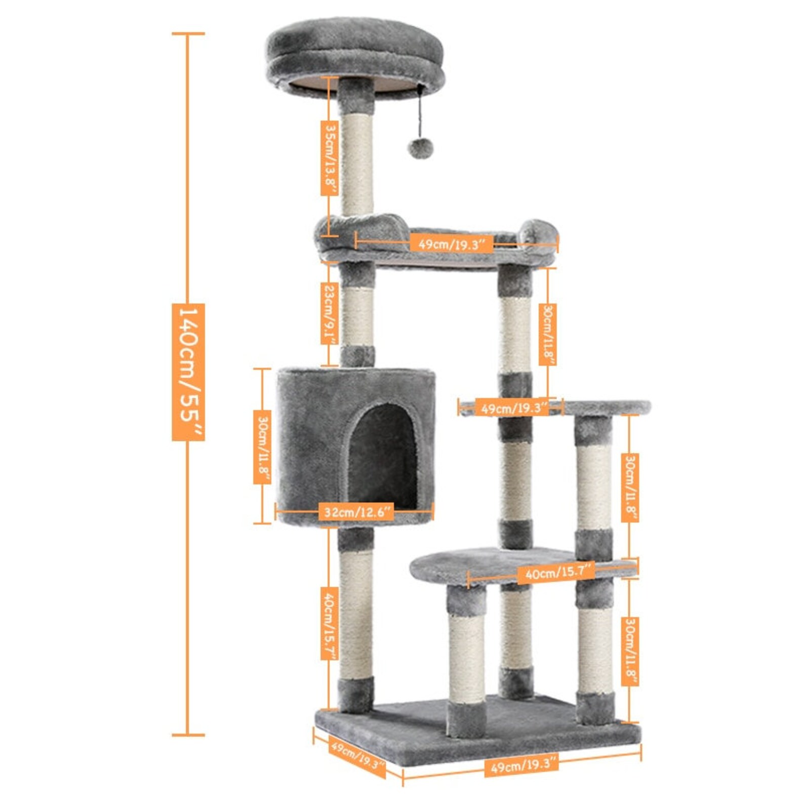 Multilevel cat tower/cat scratching post/Cat tree/Wood pet Etsy