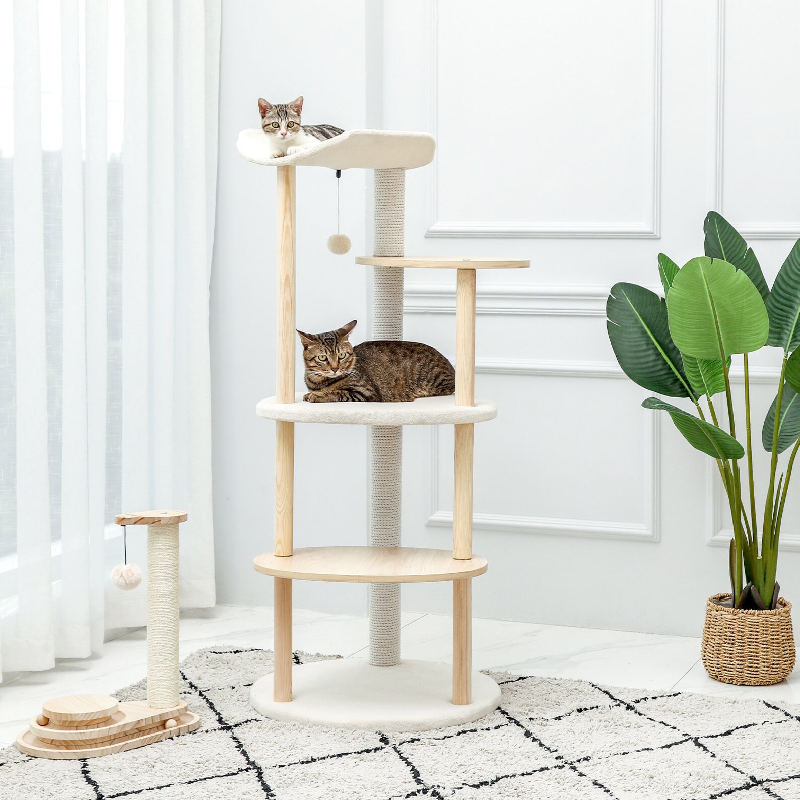 Stylish cat tower/Cat tree/Modern cat furniture/Wood cat Etsy