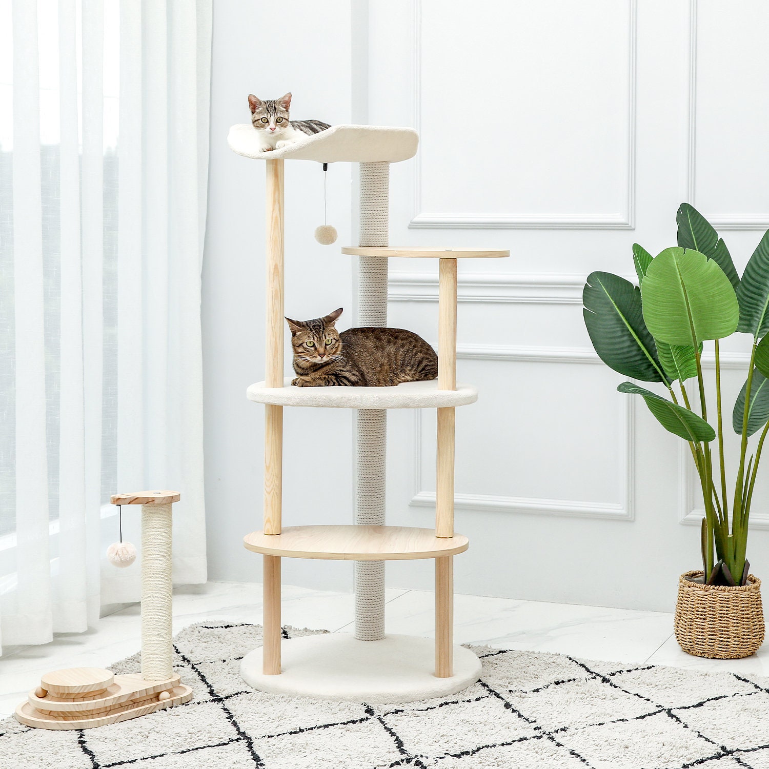 Stylish cat tower/Cat tree/Modern cat furniture/Wood cat Etsy