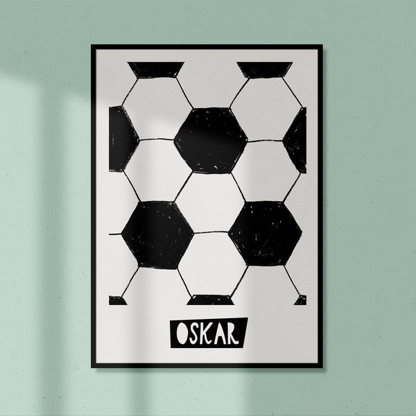 Personalisiertes Poster, Fußball, Name