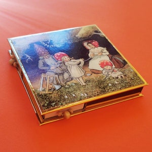 Matchbox, autumn, flower children, Mother Earth, seasonal table, Waldorf, gift, table decoration, seasons, autumn, family