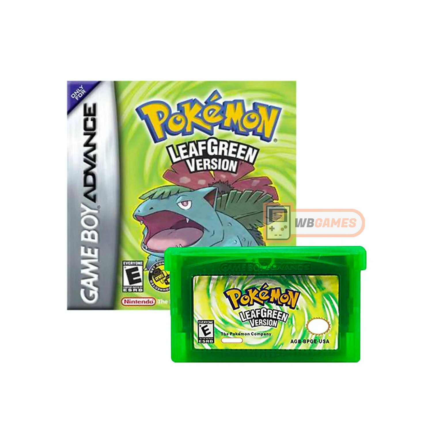 GBA Game Pokemon Leaf Green Version Gameboy Advance Cartridge - Etsy