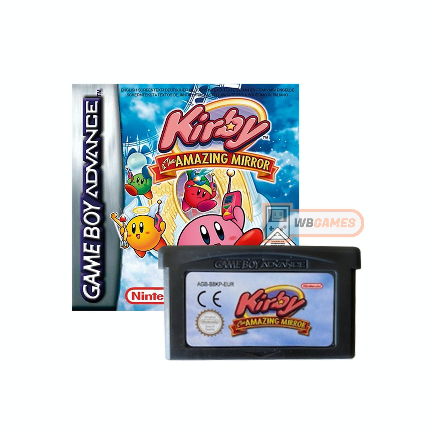 GBA Game Kirby Amazing Mirror Gameboy Advance Cartridge Repro Etsy