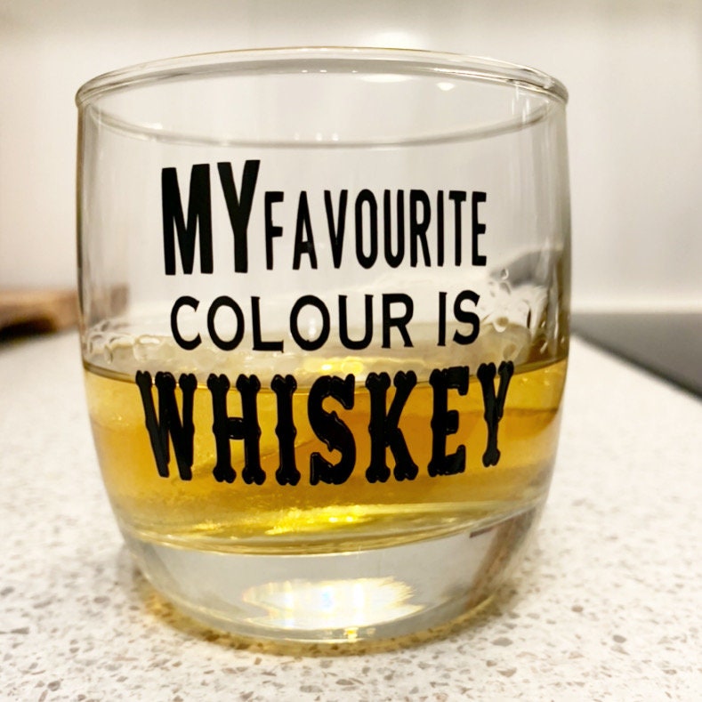 Whiskey Glass DECAL ONLY 'My favourite colour is Etsy
