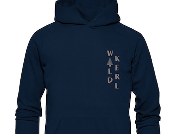 Organic Men's Hoodie WaldKerl, Cotton Sweater Printed, Sweatshirt for Men, Forest, Saying, Hoodie for Men