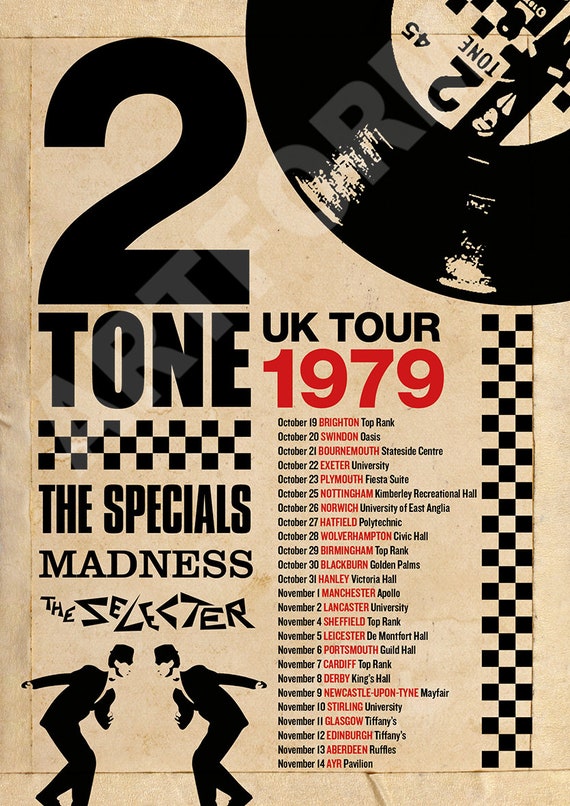 The Specials Madness TWO TONE 1979 UK Tour Poster A3 Size. - Etsy