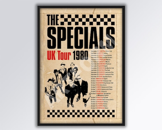 THE SPECIALS 1980年イギリスツアーポスターをA3サイズで再現