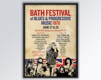 Bath Festival 1970 REIMAGINED A3 size poster