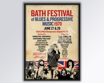 Bath Festival 1970 REIMAGINED A3 size poster