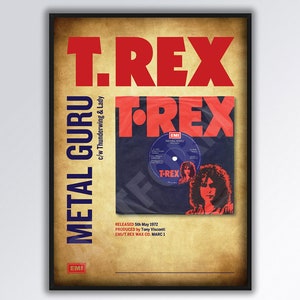 T.REX Marc Bolan METAL GURU Print