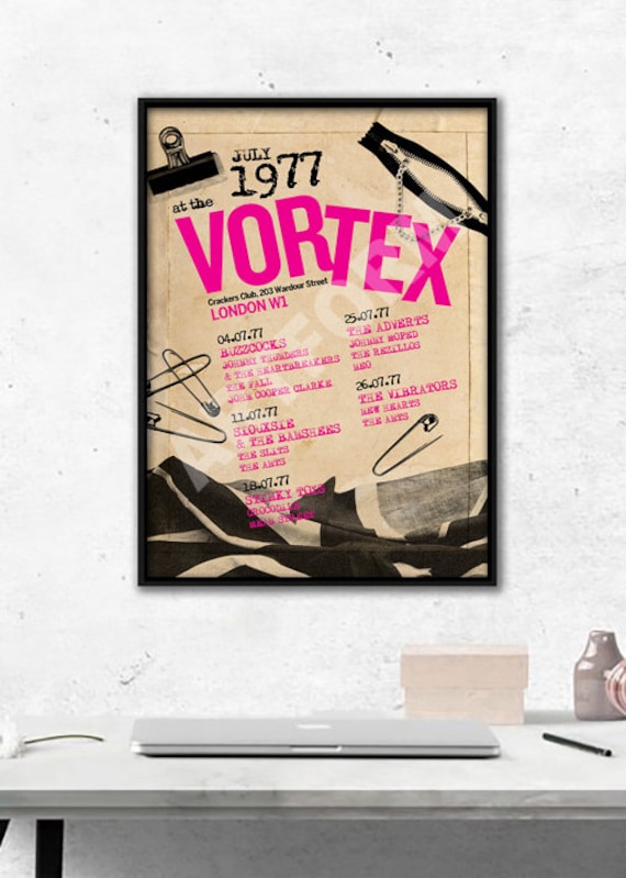 The Vortex Punk Rock Club Reimagined A3 Poster - Etsy