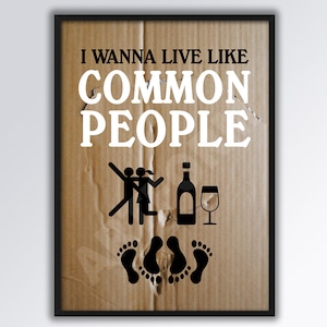 PULP COMMON PEOPLE inspirierter Druck im A3-Format
