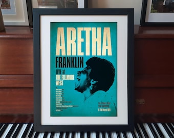 ARETHA FRANKLIN Live at The Fillmore REIMAGINED A3 Poster.