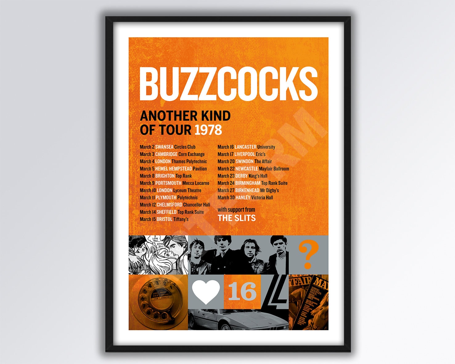 BUZZCOCKS REIMAGINED 1978 ツアーポスター A3サイズ。 - Etsy 日本