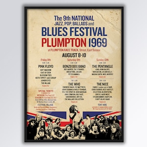 PLUMPTON Blues Festival 1969 REIMAGINED A3 size poster.