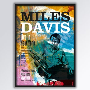 MILES DAVIS Live in New York REIMAGINED Poster A3 size.