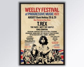 WEELEY FESTIVAL 1971 Reimagined Poster A3 size