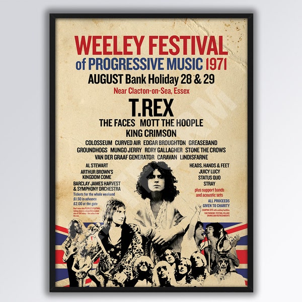 WEELEY FESTIVAL 1971 Reimagined Poster A3 size