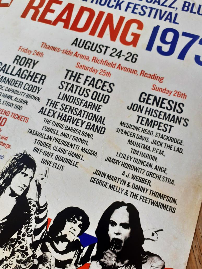 READING FESTIVAL 1973 REIMAGINED A3 Size Poster. Classic Rock