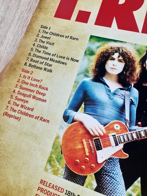 T.REX マーク・ボラン デビューアルバム ポスター ウォールアート