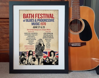 Bath Festival 1970 REIMAGINED A3 Poster. Led Zeppelin. - Etsy