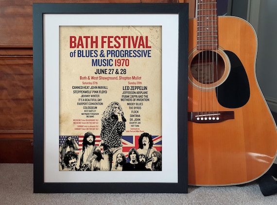 Bath Festival 1970 REIMAGINED A3 Poster. Led Zeppelin. - Etsy