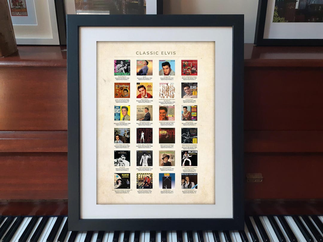 ELVIS PRESLEY Wall Art. Classic Albums. A3 Size Print. - Etsy
