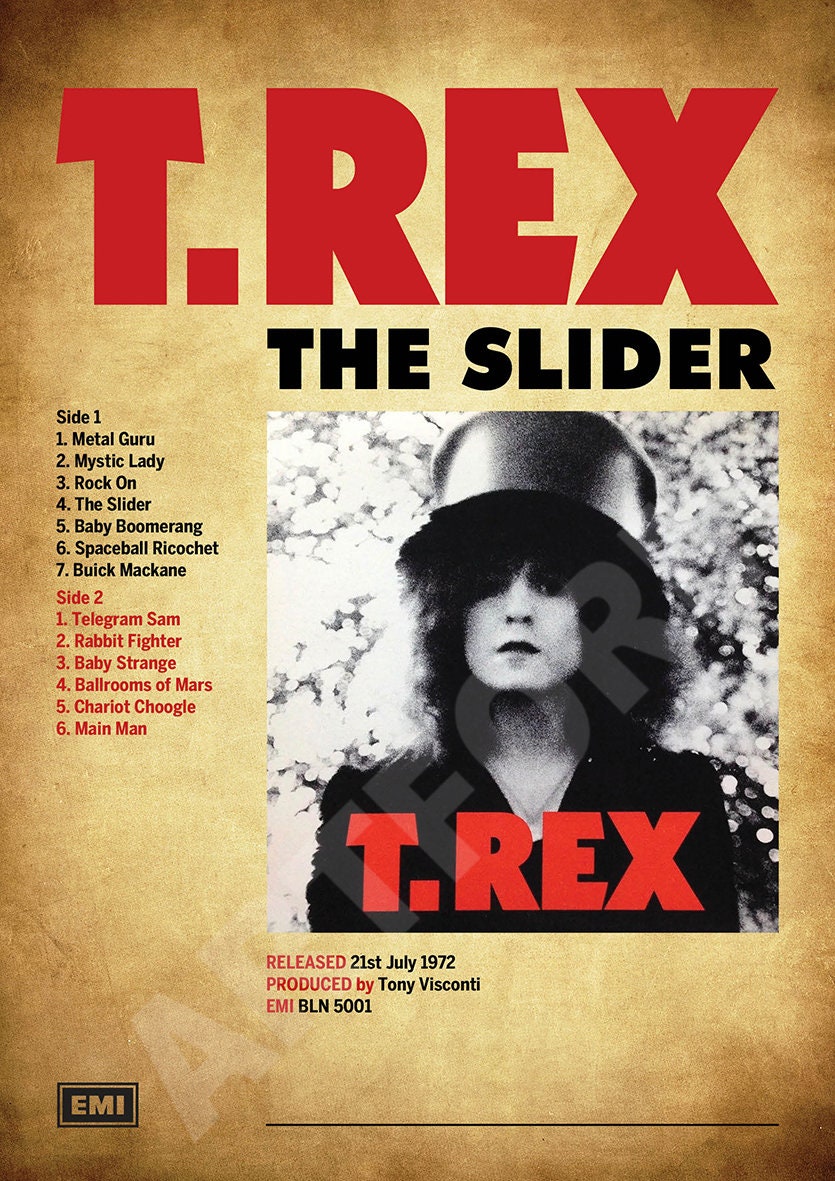 T.REX MARC BOLAN the Slider Album Poster/print - Etsy UK