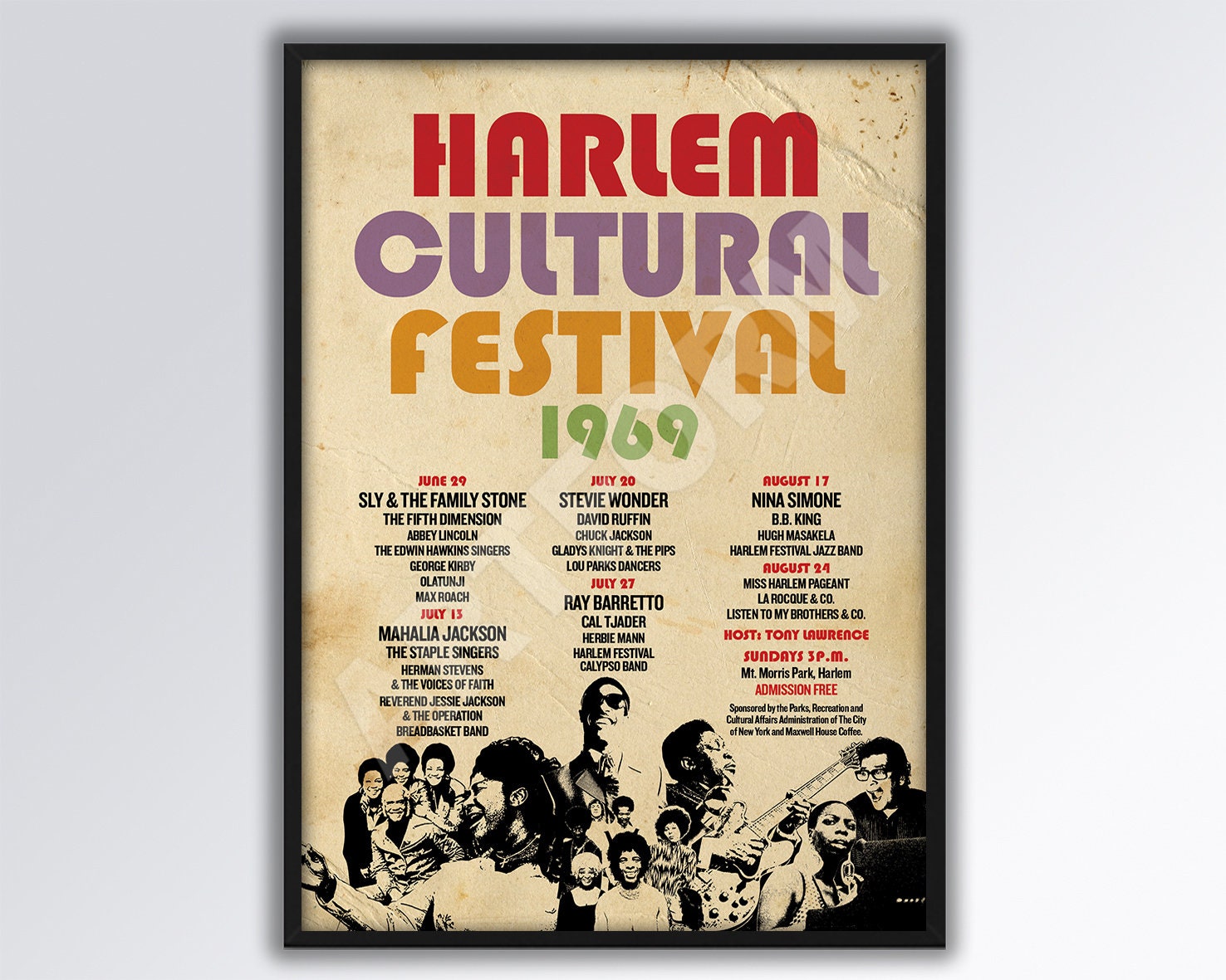 Harlem Cultural Festival 1969 REIMAGINED Poster A3 Size