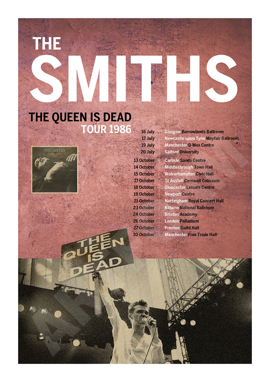 THE SMITHS Reimagined The Queen is Dead Tour Poster Etsy