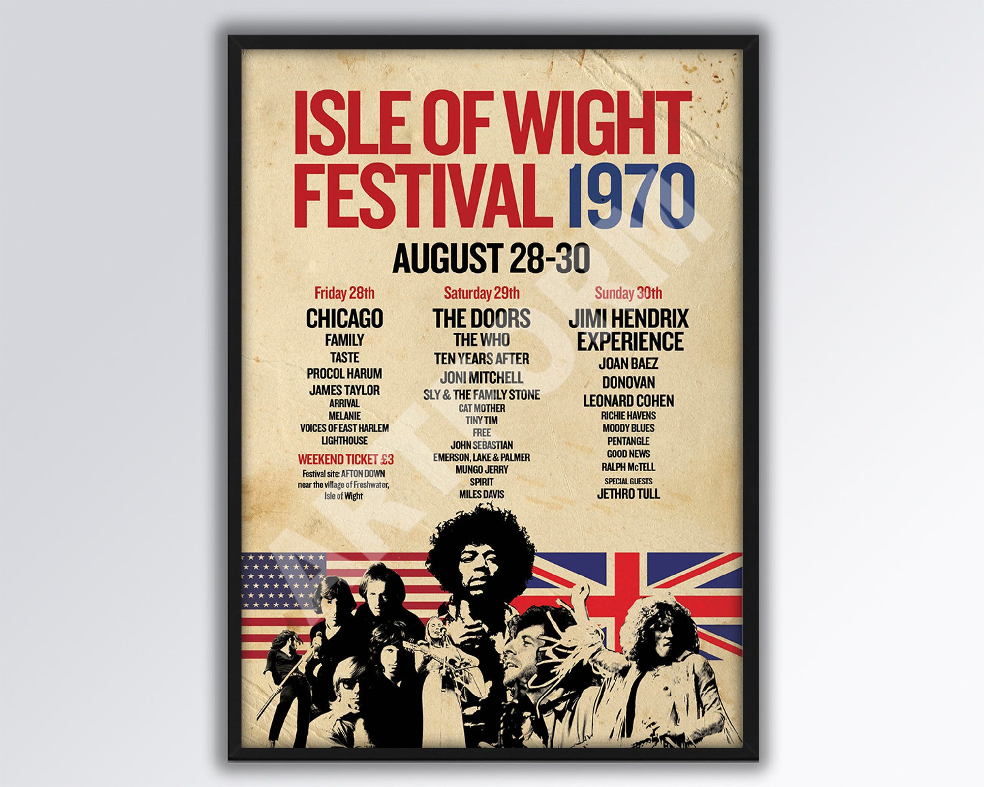 ISLE of WIGHT FESTIVAL 1970 Poster