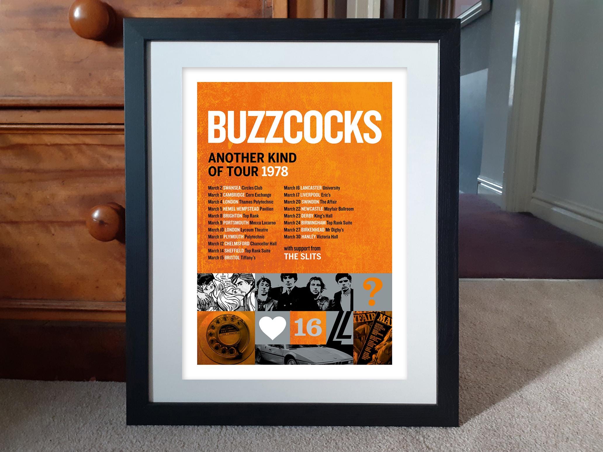 BUZZCOCKS REIMAGINED 1978 Uk Tour Poster A3 Size. Manchester Punk