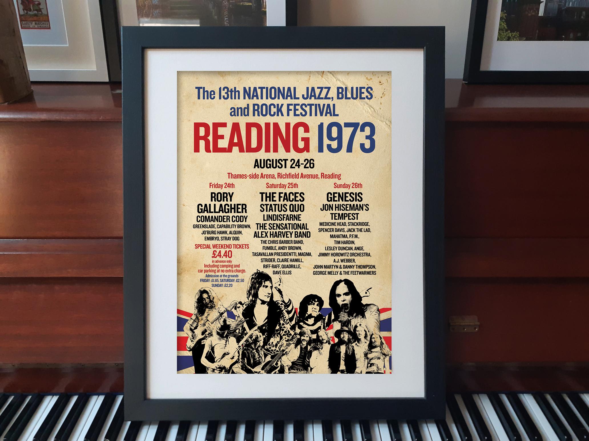 READING FESTIVAL 1973 REIMAGINED A3 Size Poster. Classic Rock. - Etsy