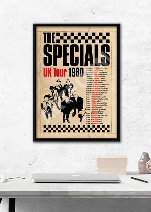 THE SPECIALS 1980年イギリスツアーポスターをA3サイズで再現
