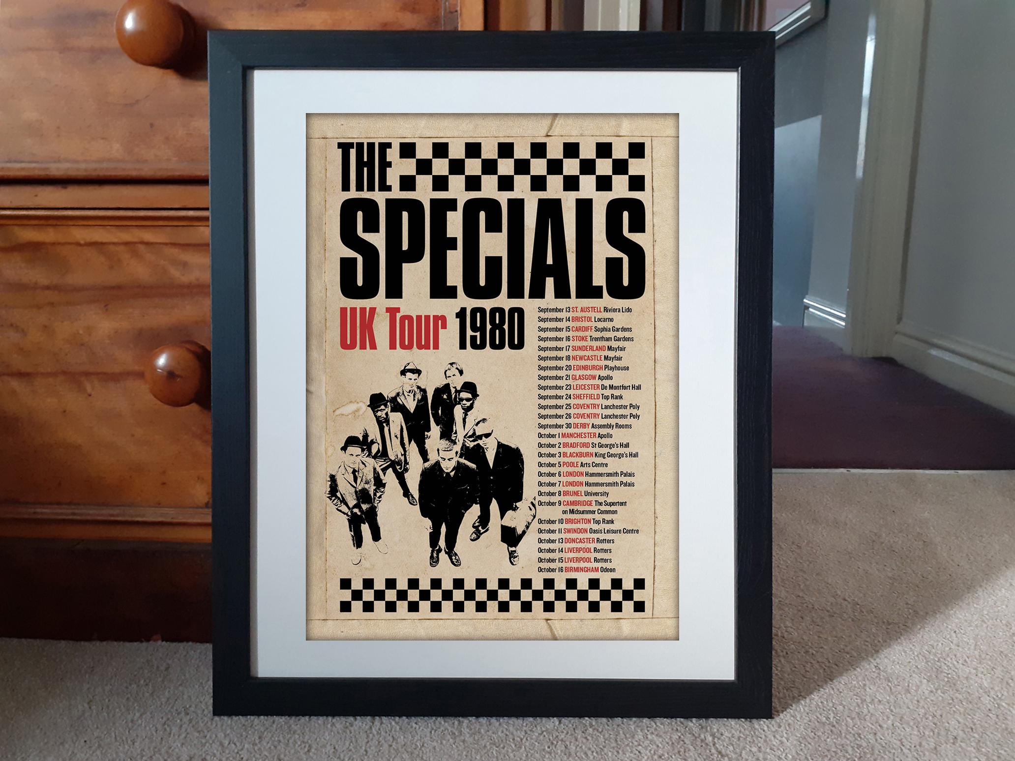THE SPECIALS Reimagined 1980 UK Tour Poster A3 Size. Two Tone Wall