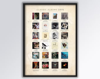 Klassieke albums uit 1975 op A3-formaat.