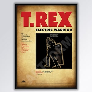 MARC BOLAN . T-REX ( Poster by Tsuyoshi Kawasoe boid ) 70cm