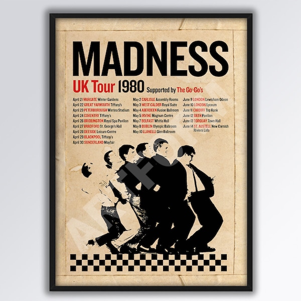 Madness Poster Etsy UK