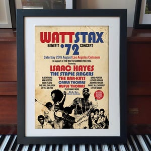 WATTSTAX Concert 1972 REIMAGINED Poster A3 Size. Soul Music Art