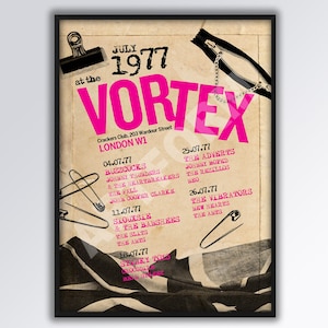The Vortex Punk Rock Club Reimagined A3 Poster